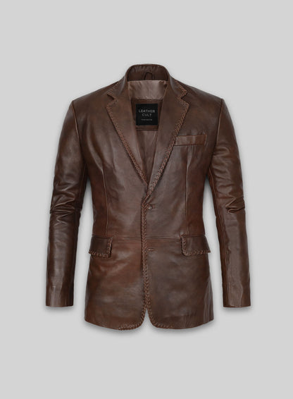 Spanish Brown Medieval Leather Blazer