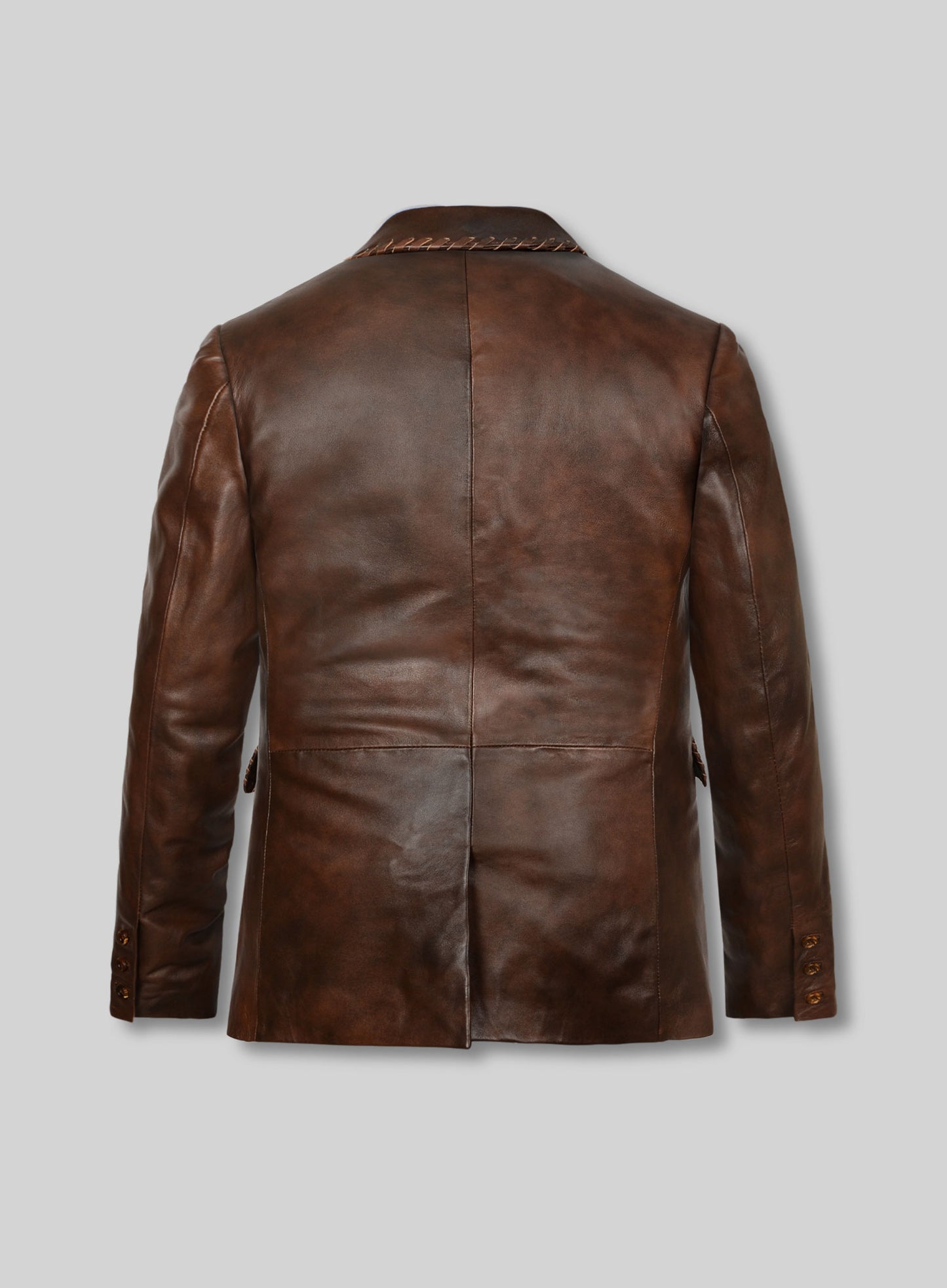 Spanish Brown Medieval Leather Blazer