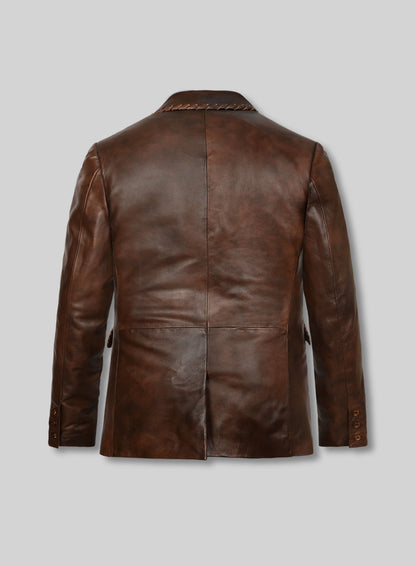 Spanish Brown Medieval Leather Blazer