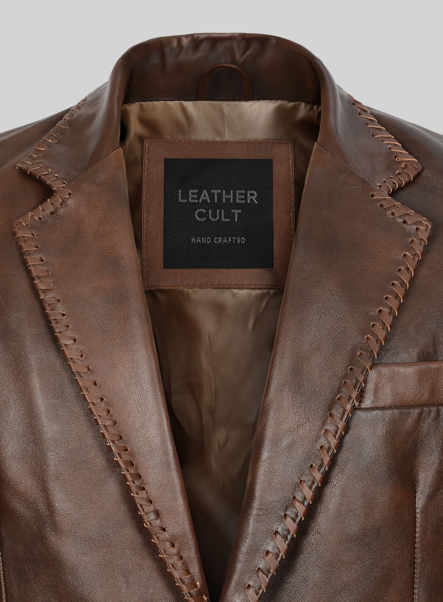 Spanish Brown Medieval Leather Blazer