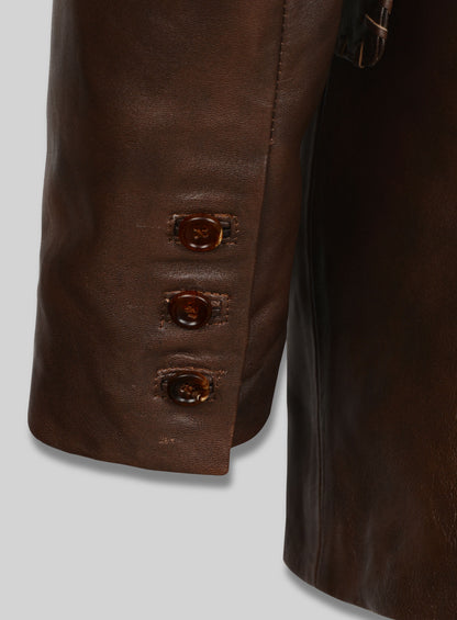 Spanish Brown Medieval Leather Blazer