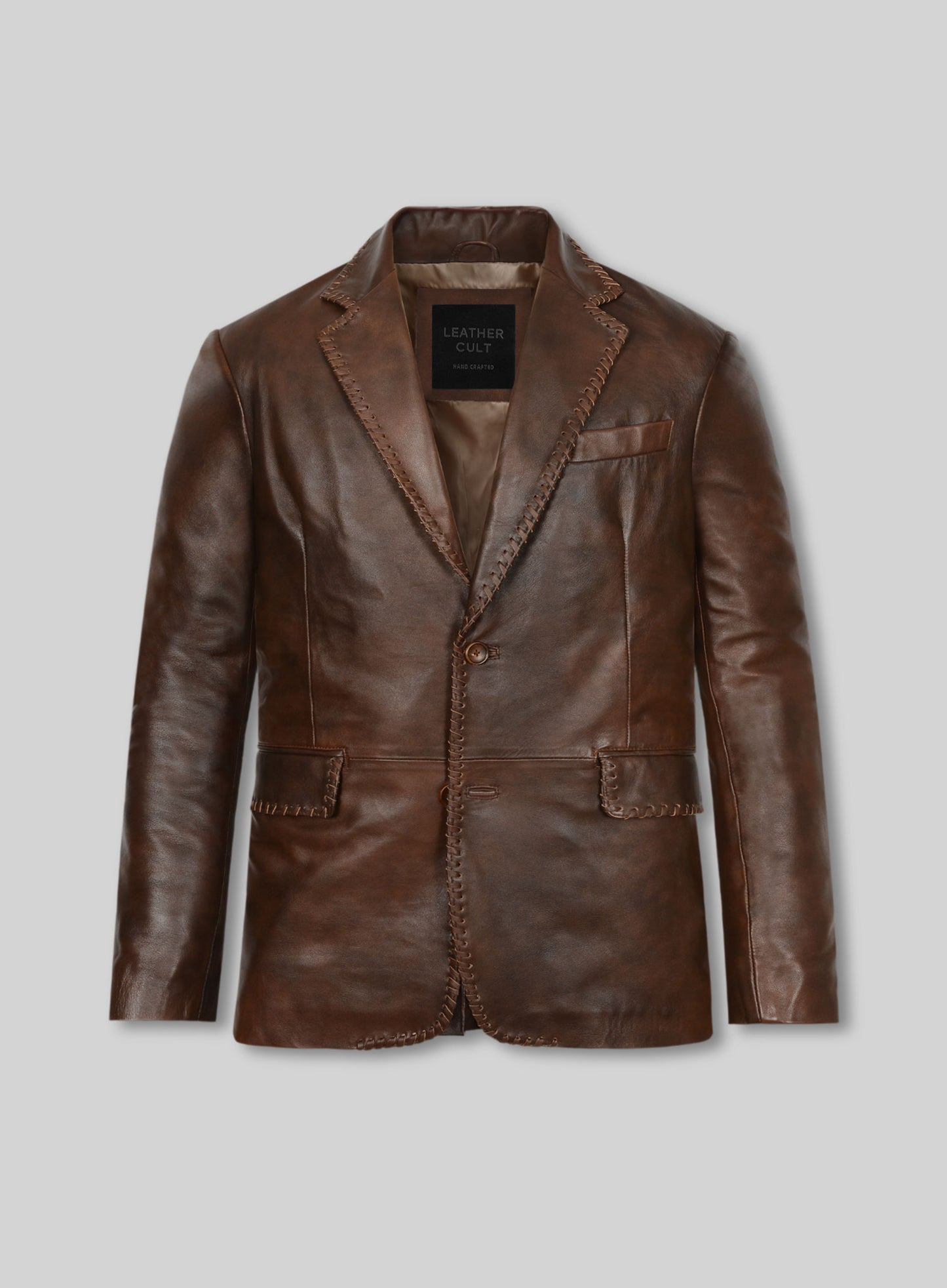 Spanish Brown Medieval Leather Blazer