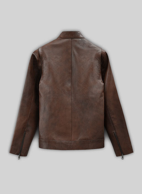 Spanish Brown Michael Fassbender Leather Jacket #2
