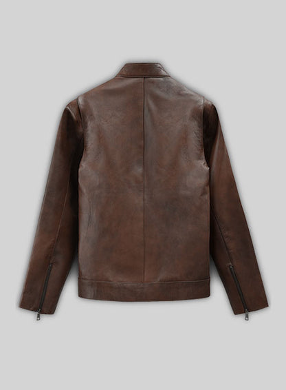 Spanish Brown Michael Fassbender Leather Jacket #2