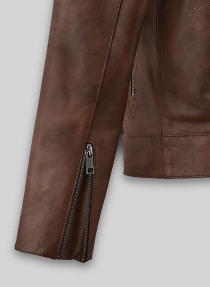 Spanish Brown Michael Fassbender Leather Jacket #2