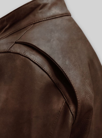 Spanish Brown Michael Fassbender Leather Jacket #2