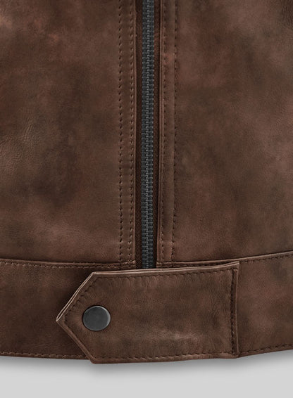 Spanish Brown Michael Fassbender Leather Jacket #2