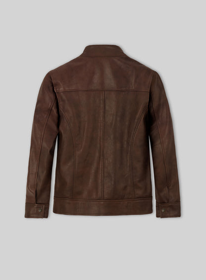 Spanish Brown Ryan Reynolds Blade Trinity Leather Jacket