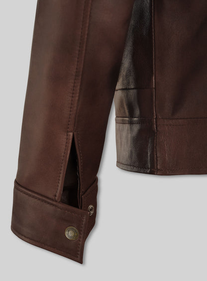 Spanish Brown Ryan Reynolds Blade Trinity Leather Jacket