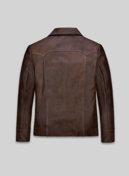 Spanish Brown Brad Pitt Fight Club Leather Jacket