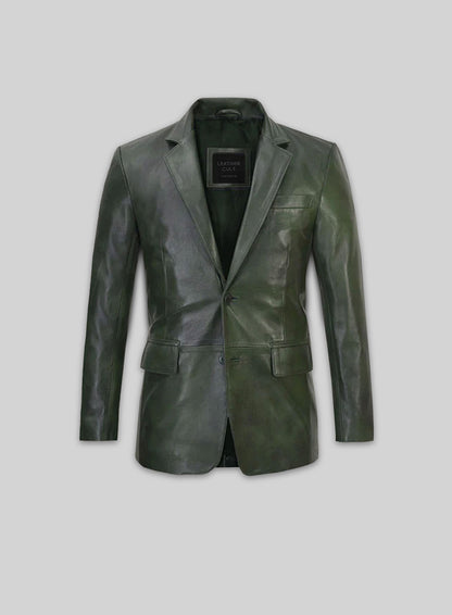 Spanish Green Leather Blazer