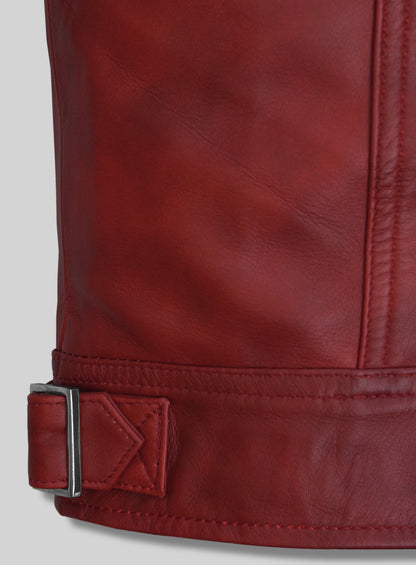 Spanish Red Leather Jacket # 653