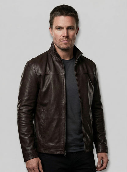 Stephen Amell Arrow Leather Jacket