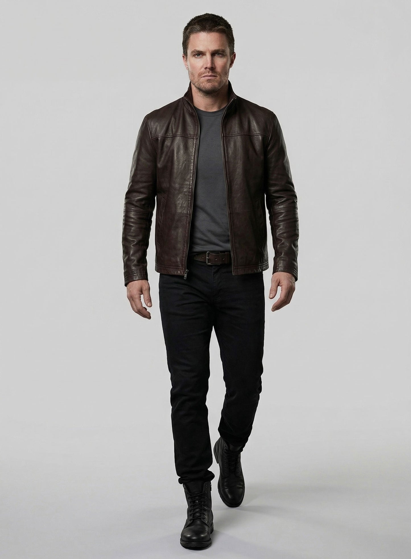 Stephen Amell Arrow Leather Jacket