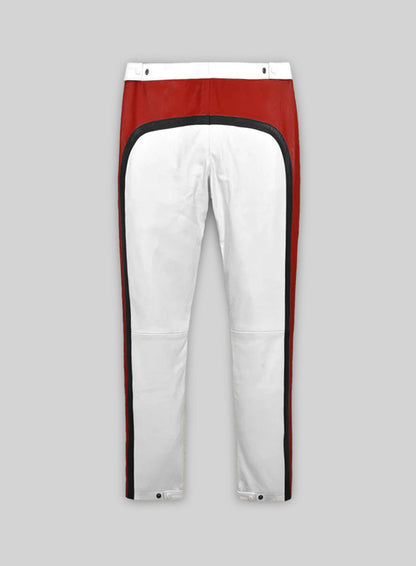 Striped Biker Leather Pants