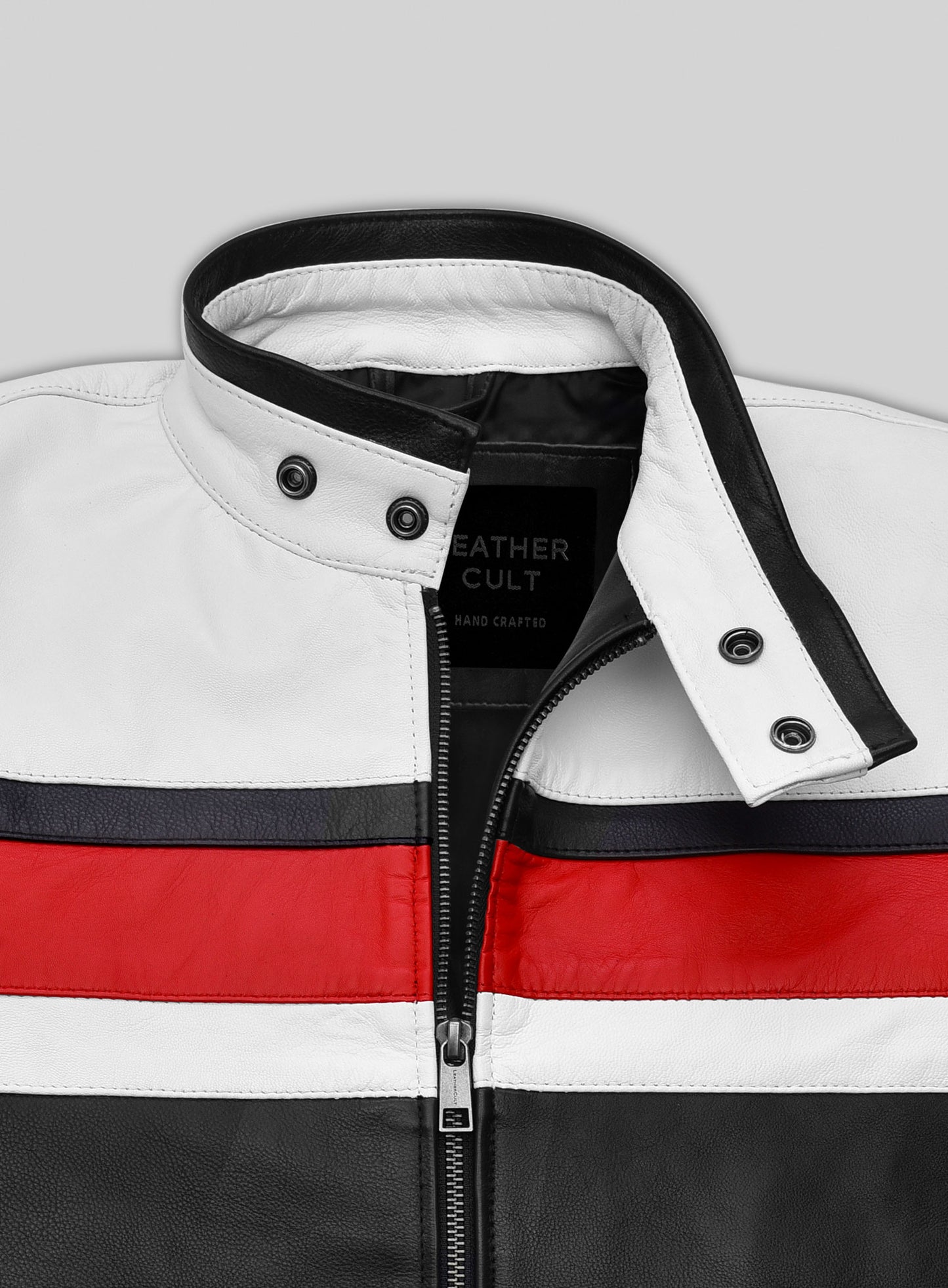 Striped Rocker Leather Jacket