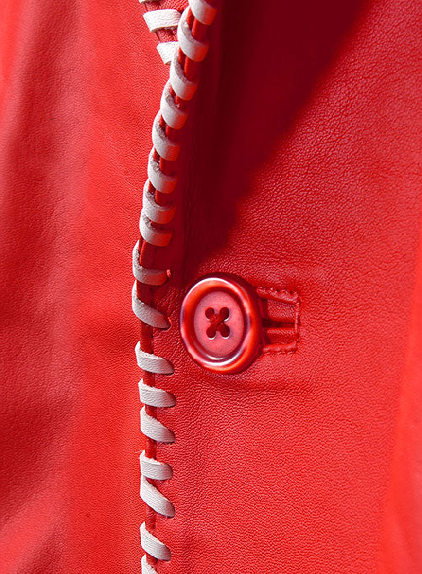 White Striped Red Medieval Blazer