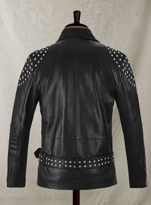 Studded Biker Leather Jacket - LeatherCult