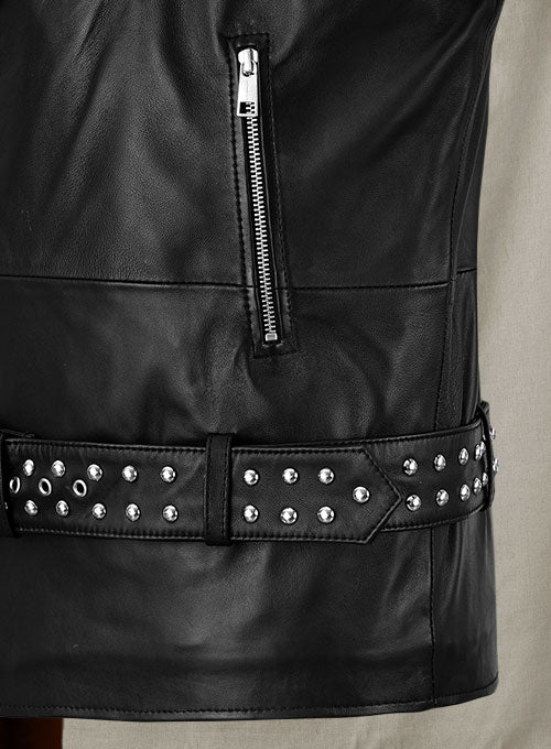 Studded Biker Leather Jacket - LeatherCult