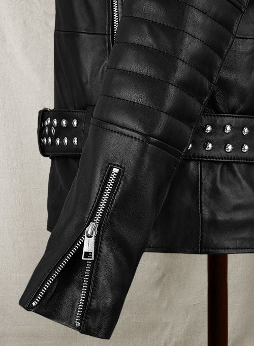 Studded Biker Leather Jacket - LeatherCult