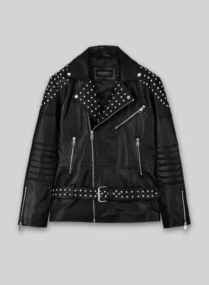 Studded Biker Leather Jacket