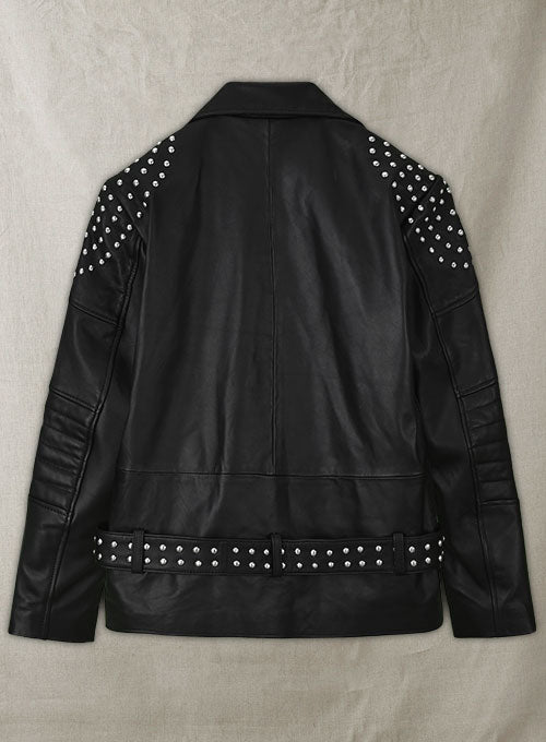 Studded Biker Leather Jacket - LeatherCult