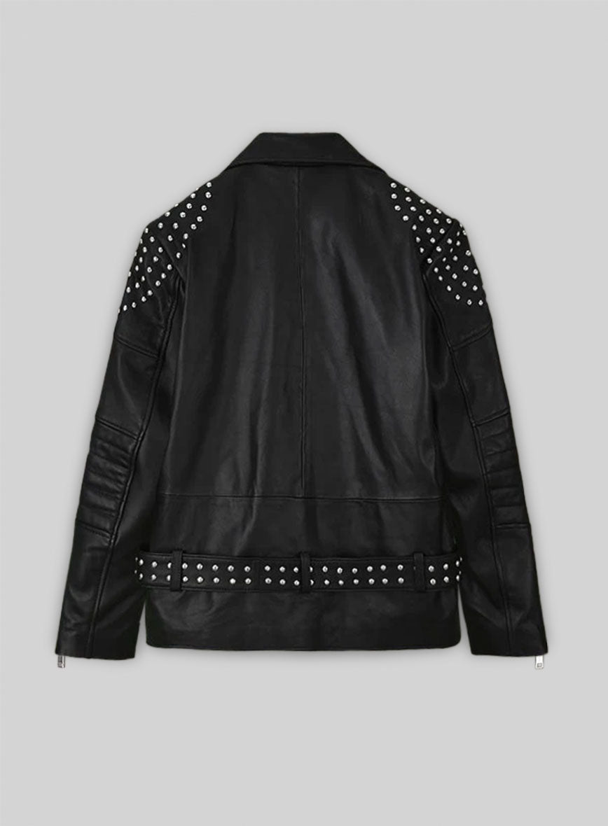 Studded Biker Leather Jacket