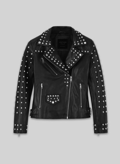 Studded Moto Leather Jacket