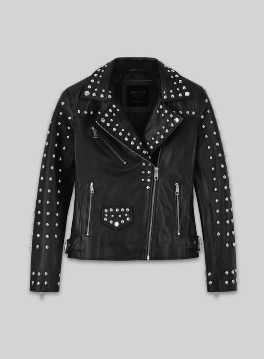 Studded Moto Leather Jacket