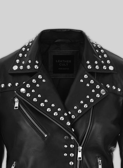 Studded Moto Leather Jacket