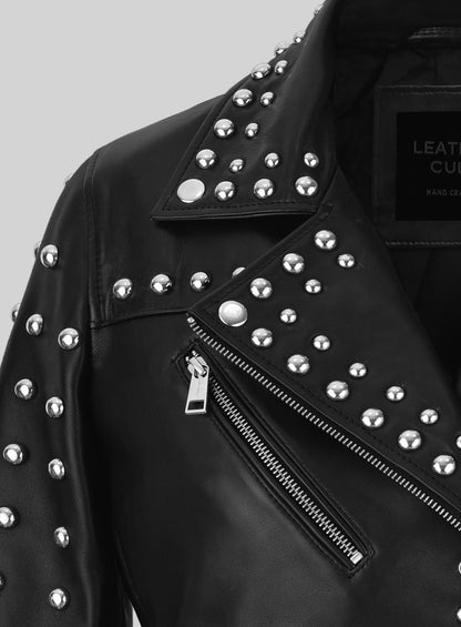 Studded Moto Leather Jacket