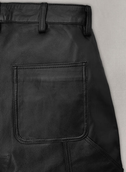 Stylist Carpenter Leather Shorts - LeatherCult
