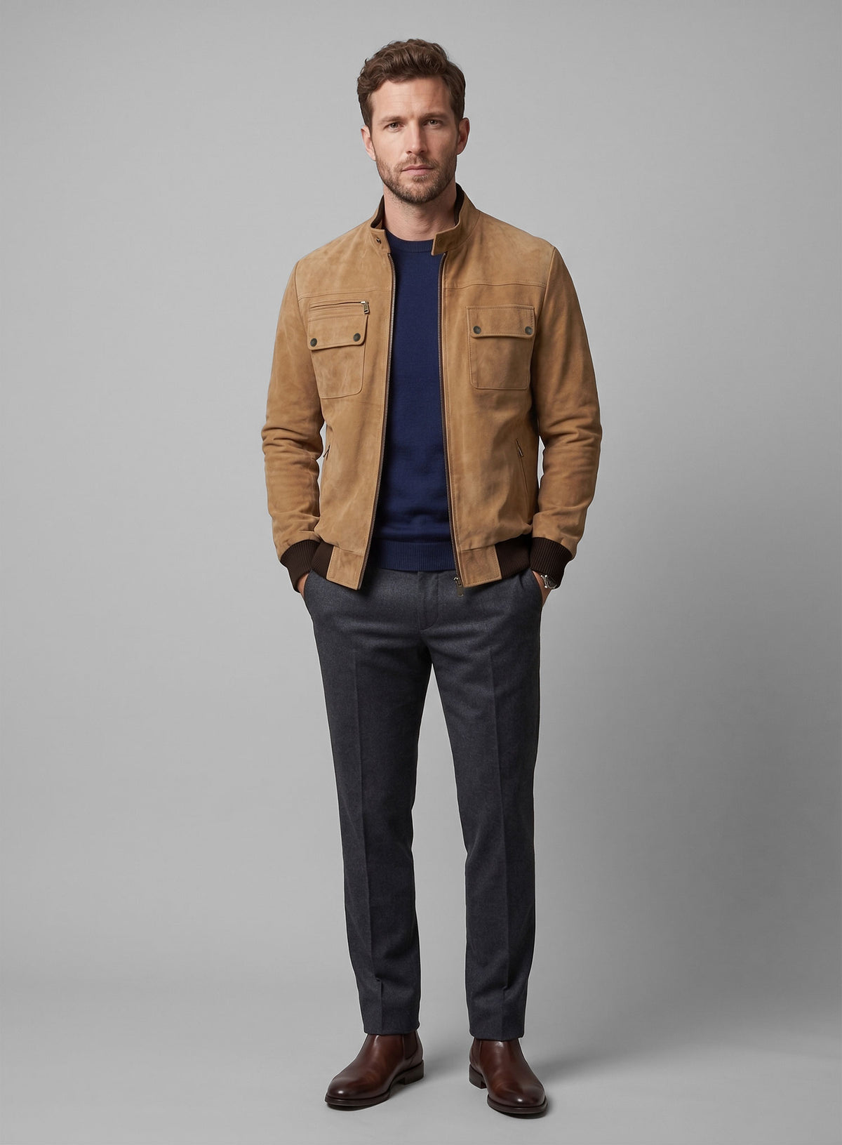 Suede Leather Jacket # 94
