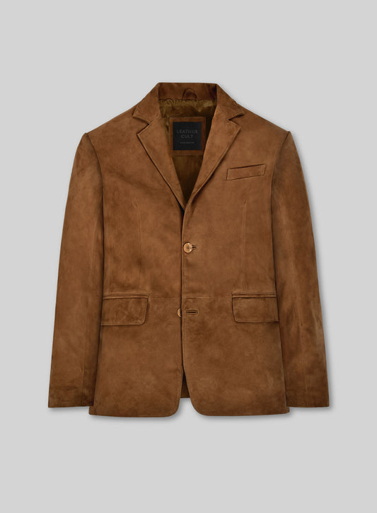 Suede Leather Blazer