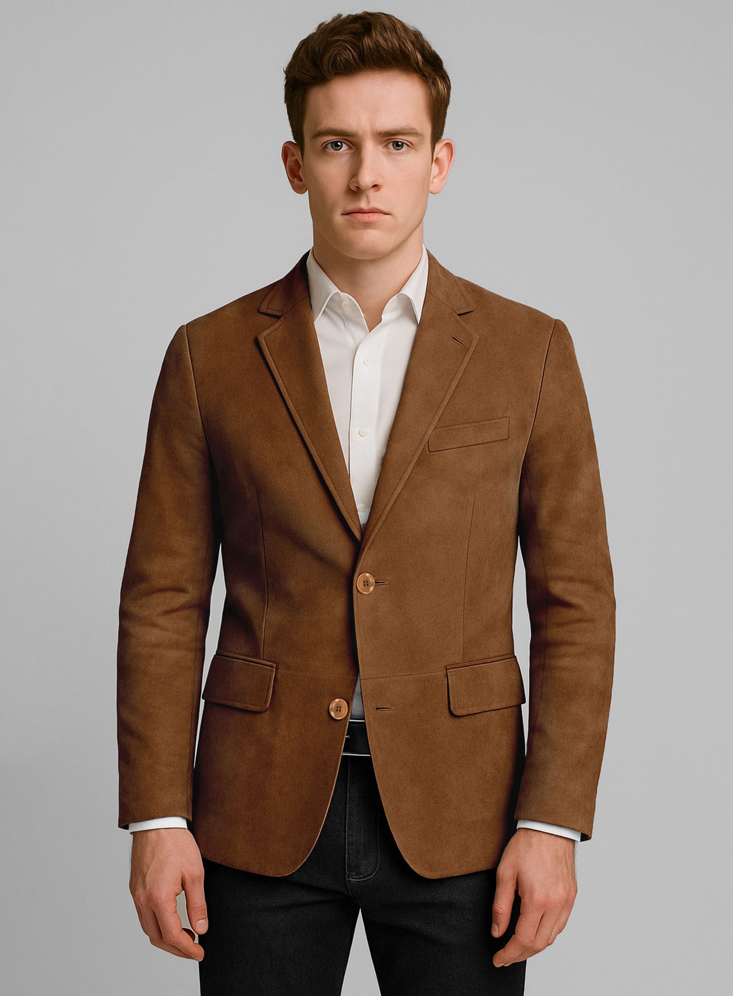 Suede Leather Blazer