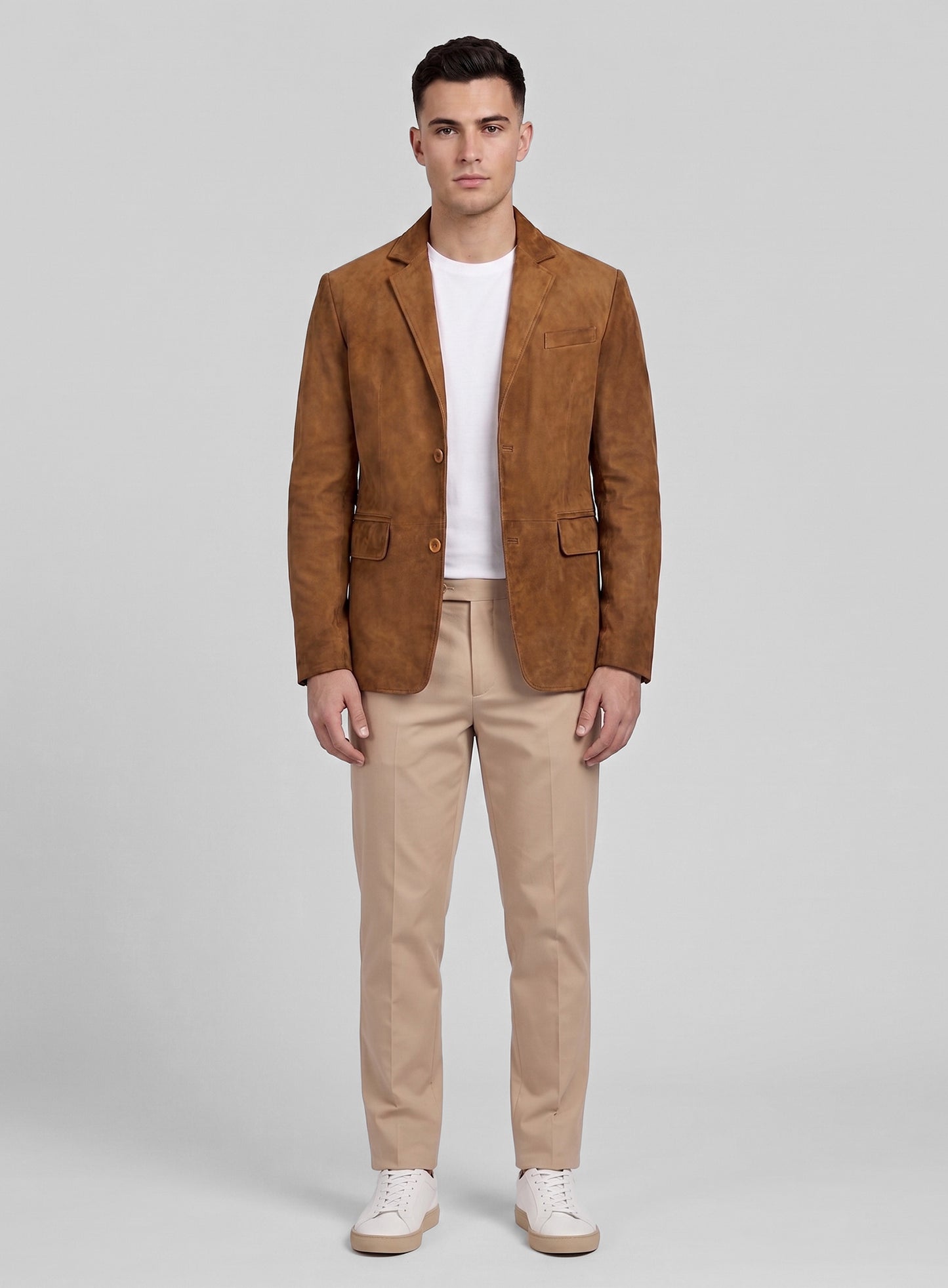 Suede Leather Blazer
