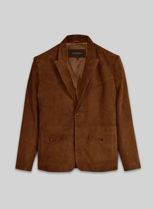Suede Western Leather Blazer -56 Long