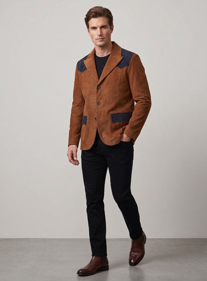 Suede Western Leather Blazer