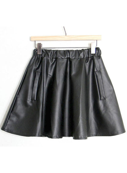 Swing Flare Leather Skirt - # 481 - LeatherCult