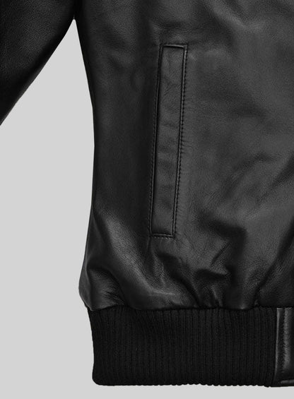 Symphony Detachable Hood Leather Jacket