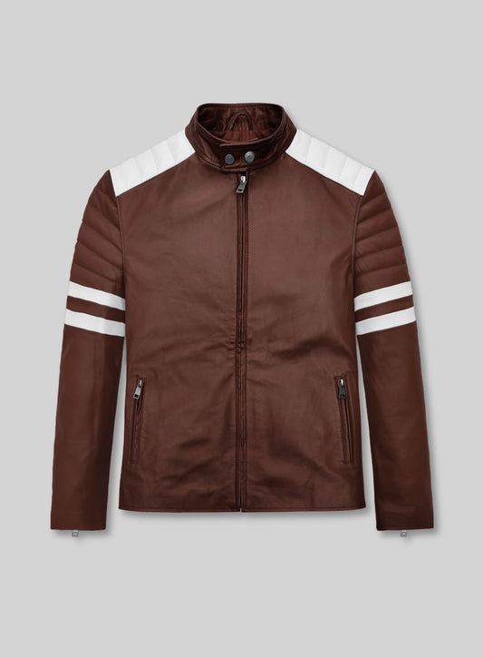 Tan Brown Fight Club Leather Jacket