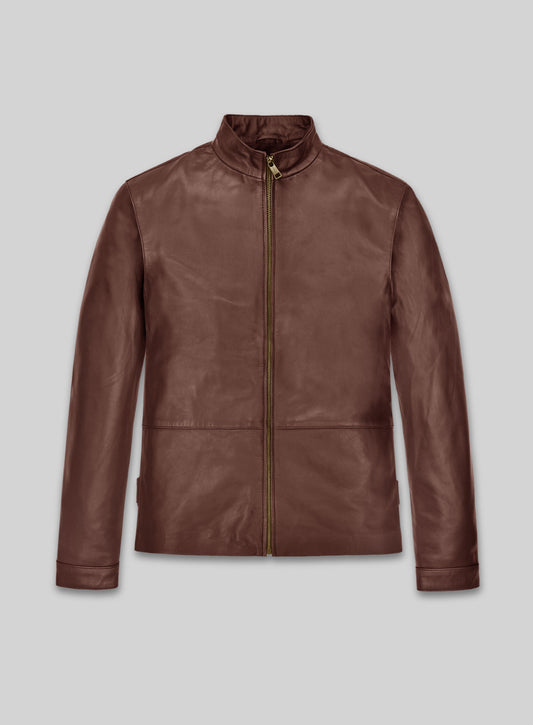 Tan Brown Minority Report Leather Jacket