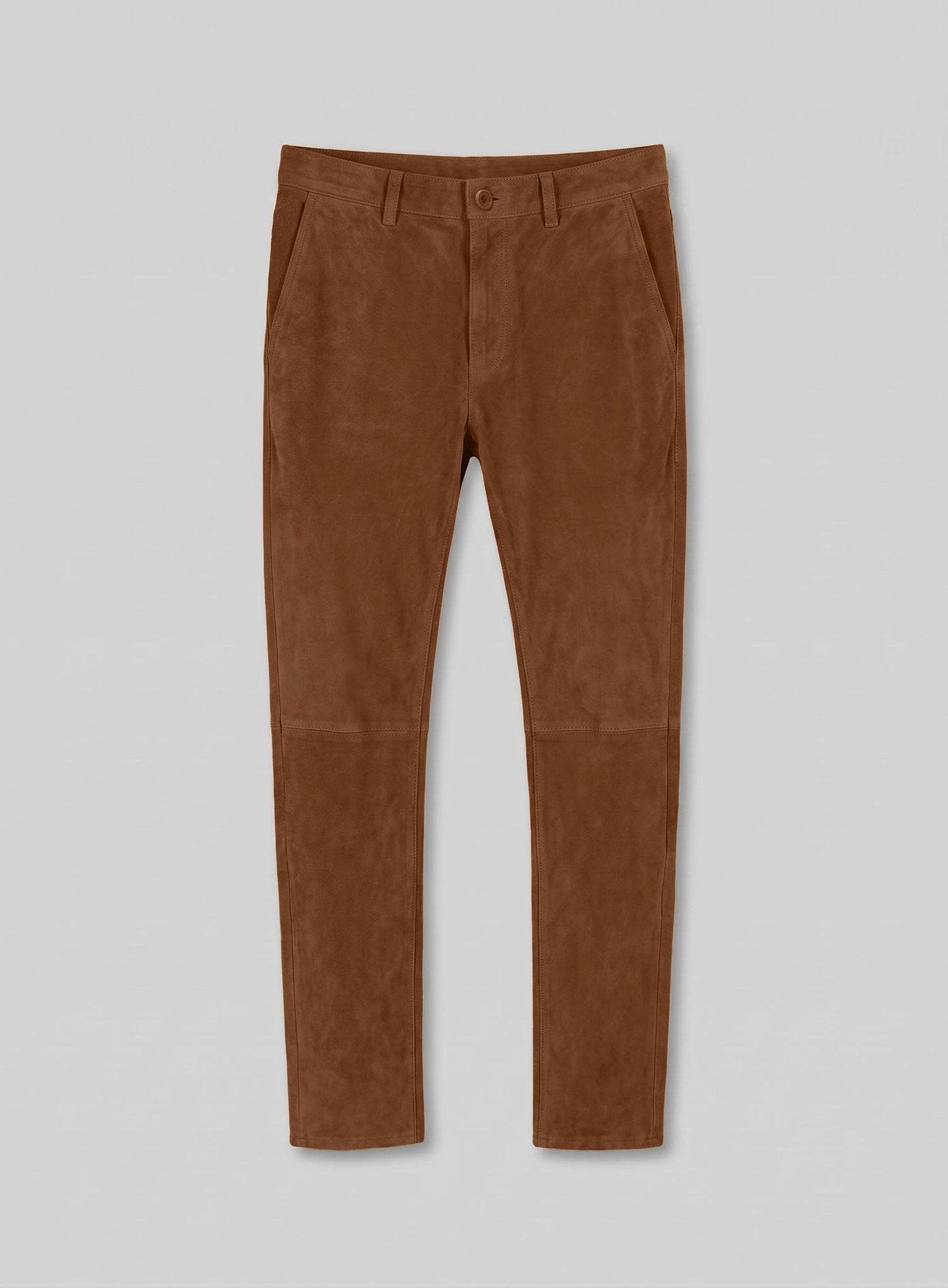 Tan Brown Suede Lambskin Leather Suit