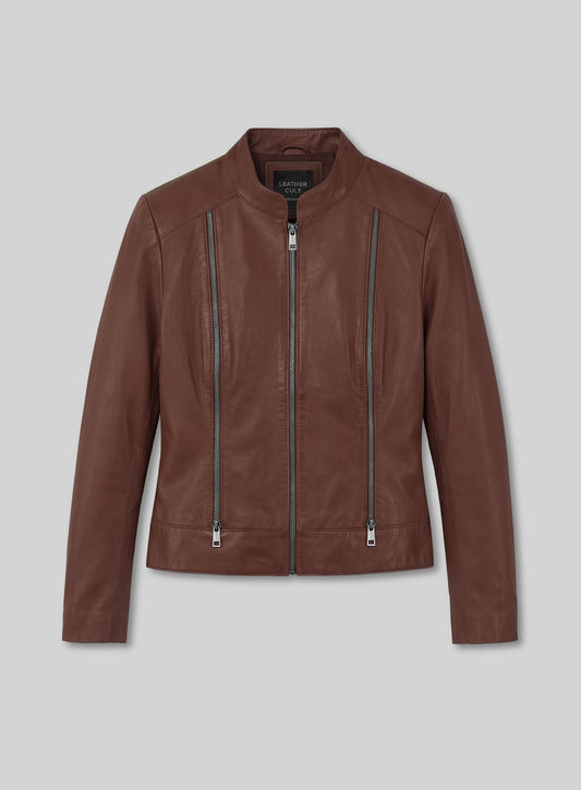 Tan Leather Jacket # 230
