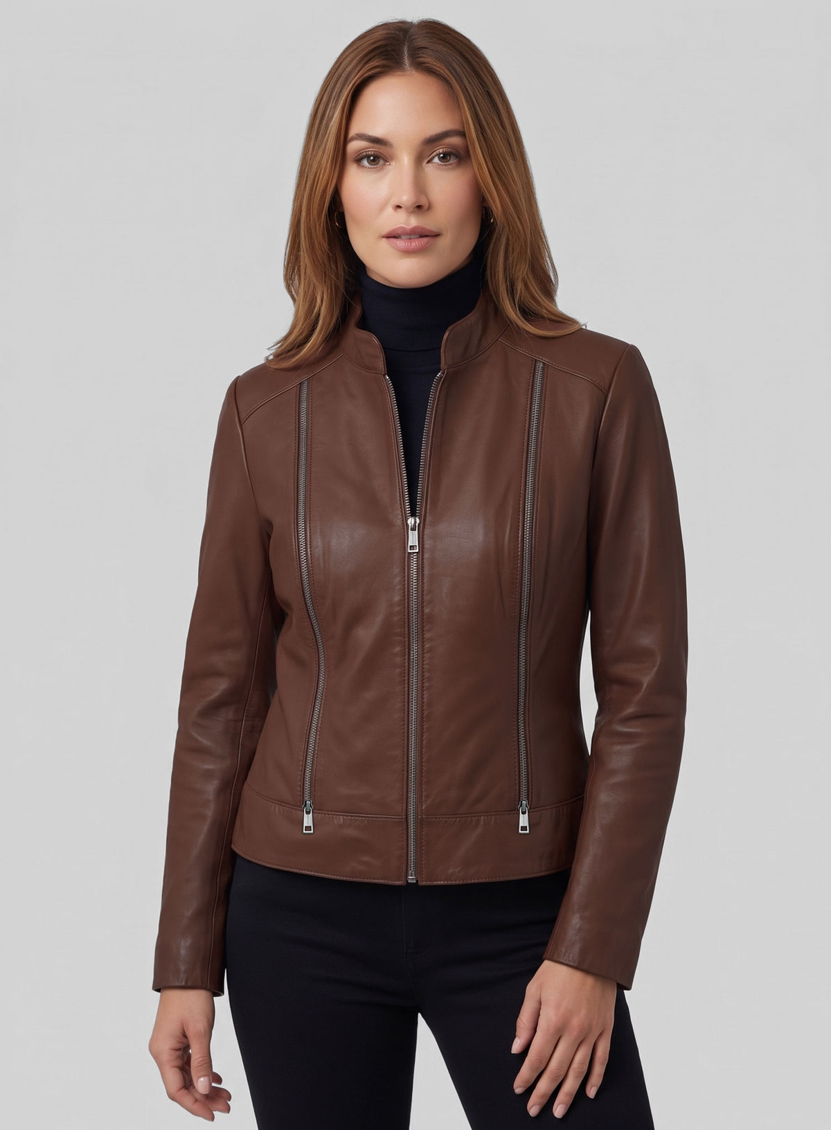 Tan Leather Jacket # 230