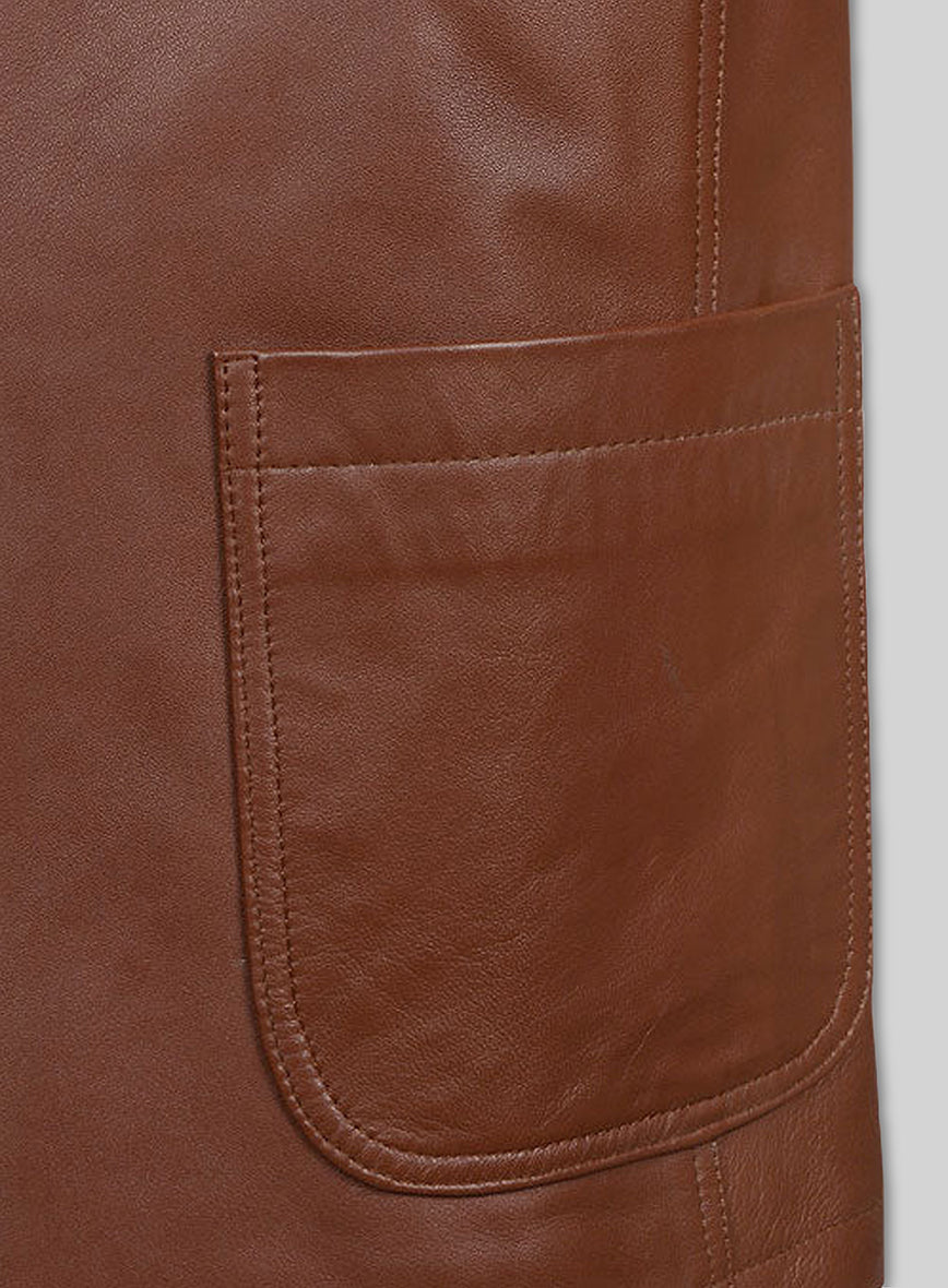 Tan Brown Daniel Craig Leather Blazer
