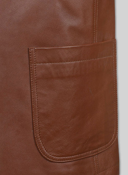 Tan Brown Daniel Craig Leather Blazer