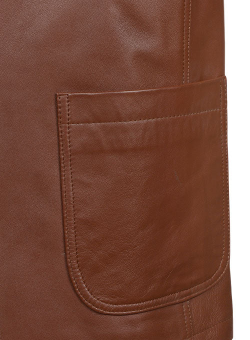 Tan Brown Daniel Craig Leather Blazer - LeatherCult