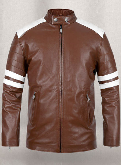 Tan Brown Fight Club Leather Jacket - LeatherCult