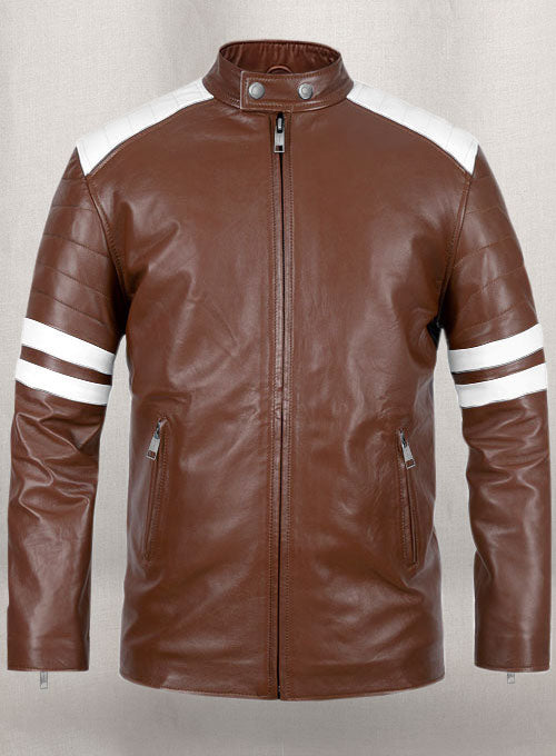Tan Brown Fight Club Leather Jacket - LeatherCult